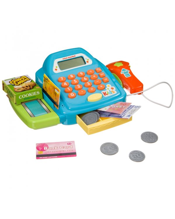 Играем в магазин. Игровой набор с кассовым аппаратом
