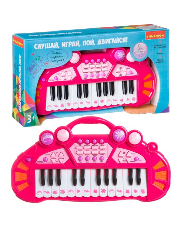 Синтезатор 24 клавиши, свет.эффекты, ритмы ВВ4392