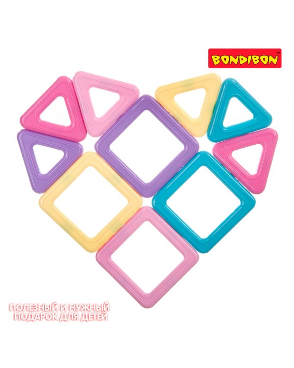 Конструктор МАГНИТОФОРМЫ набор 10 мини-дет.ВВ4406