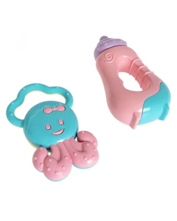 Набор погремушек. Барабан, осьминог, бутылочка