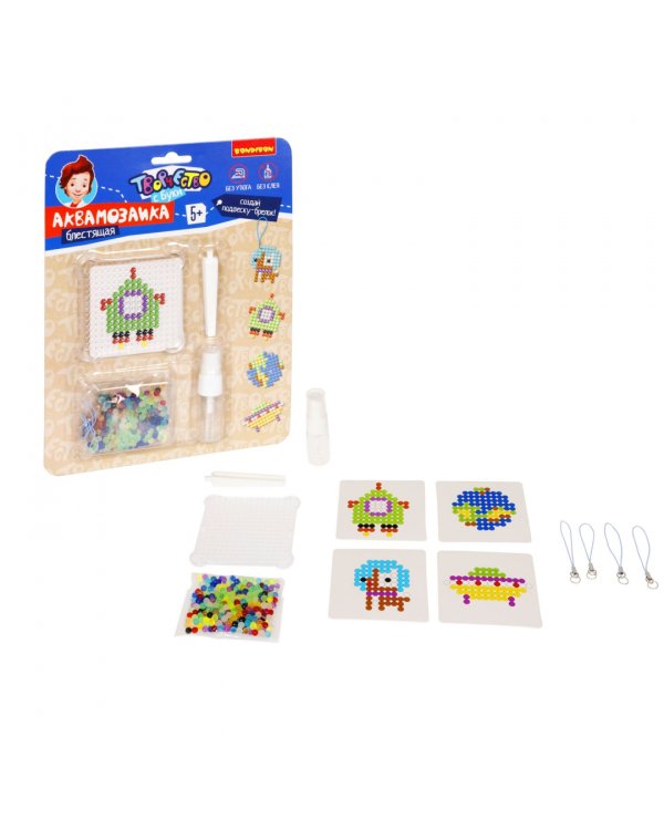 Аквамозаика блестящая. Брелоки-подвески. Космические приключения