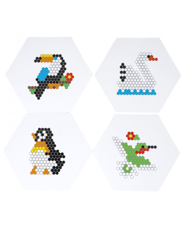 Термомозаика с закрыт.бусинами."Виды птиц" ВВ5330