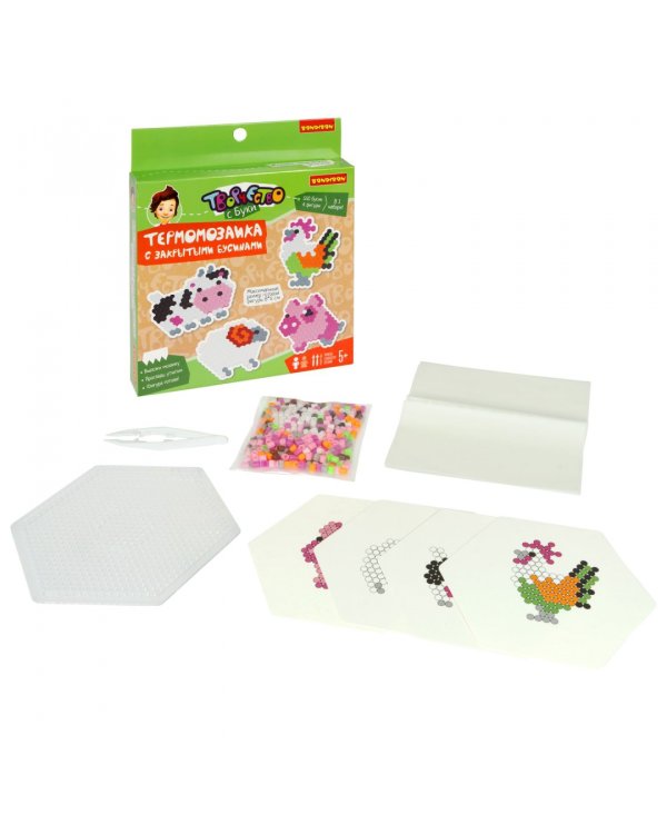 Термомозаик.с закрыт.бусинами."Жители фермы"ВВ5331