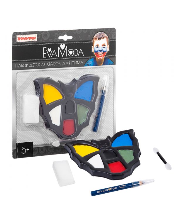 Набор 6цв. Eva Moda детск.красок для грима ВВ1772