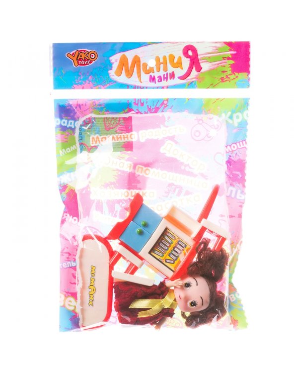 Набор пластм. мебели с куклой в туфельках, Д88745