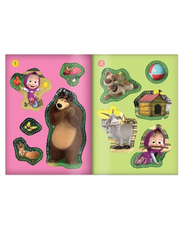 Набор аппликации Маша и Медведь, 6 штук
