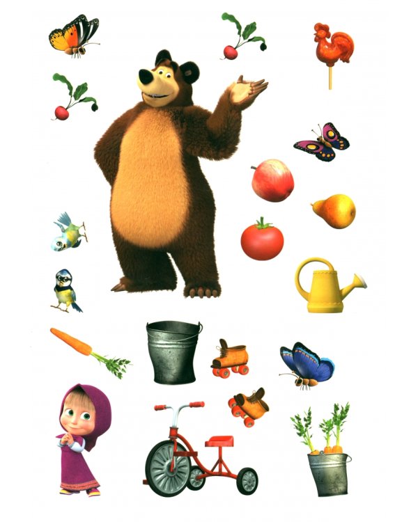 Многоразовые наклейки "В гостях у Медведя" 7510142