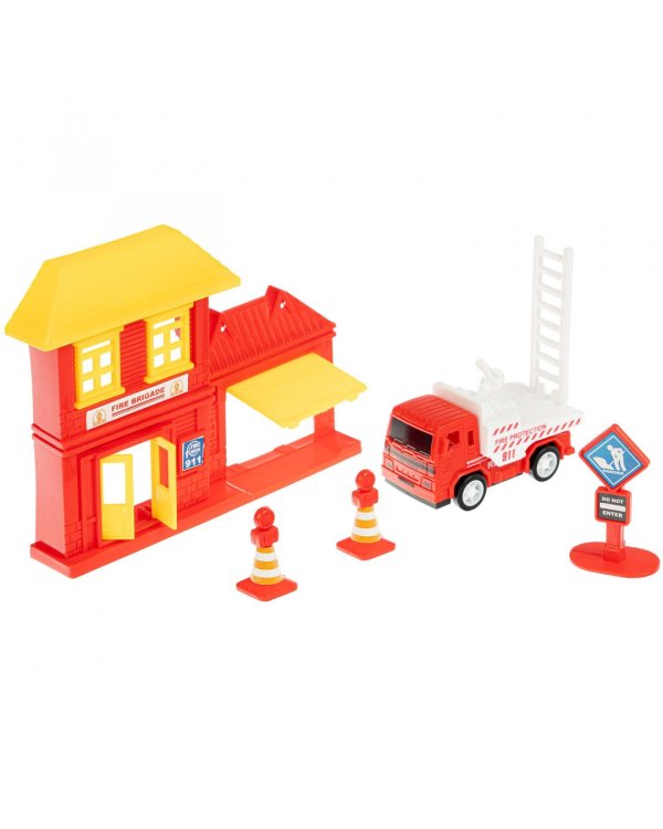 Игровой набор МиниМаниЯ. Пожарная станция со зданием