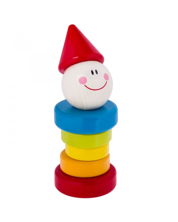 Деревянная пирамидка. Клоун