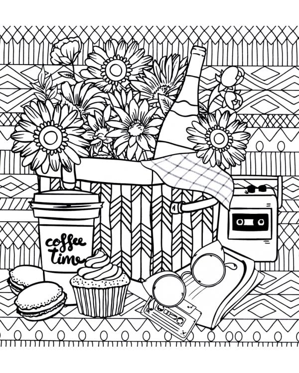 Раскраска-антистресс, альбом. Insta-girl