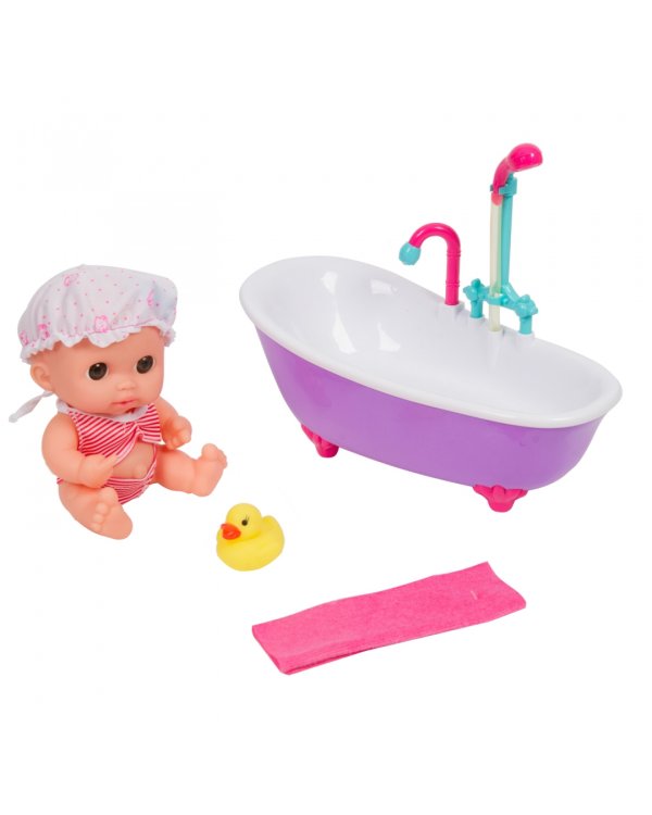 Пупс в ванне с аксессуарами