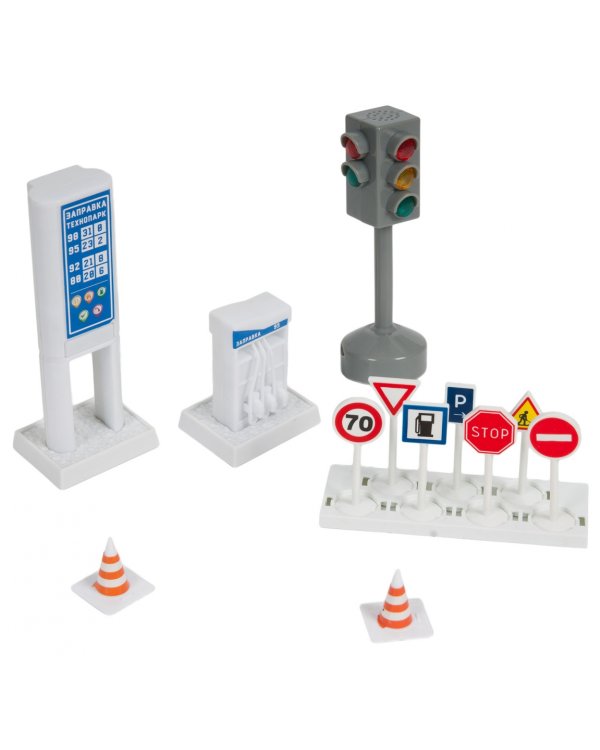 Набор со светофором и дорожными знаками. Техномаркет