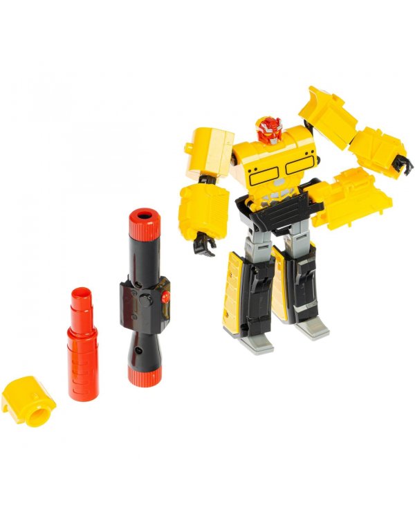 Трансформер 2 в 1. Робот и пистолет с проектором, жёлтый