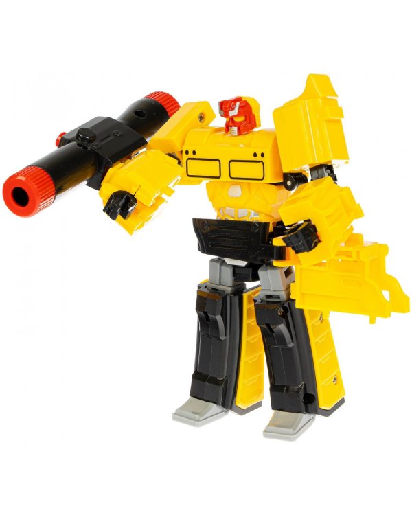 Трансформер 2 в 1. Робот и пистолет с проектором, жёлтый