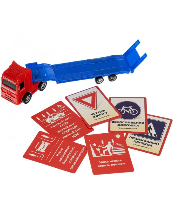 Игровой набор Дорожное движение. Машинка + 6 карточек