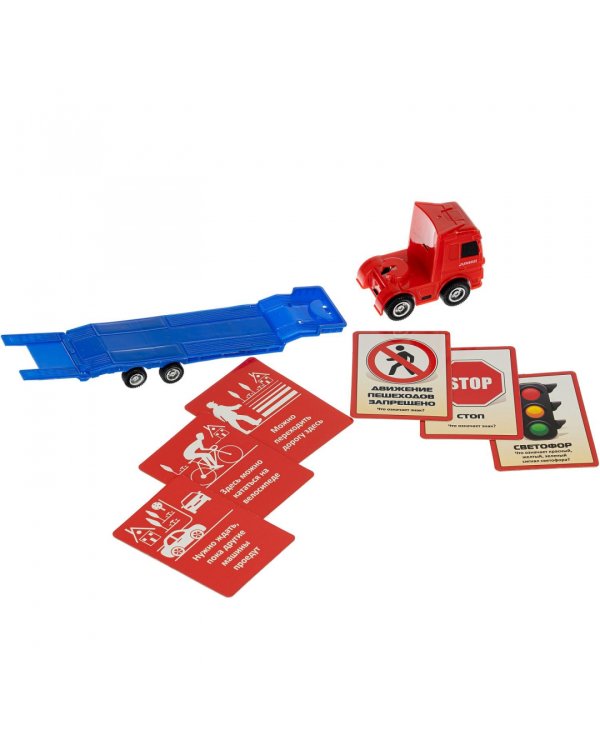 Игровой набор Дорожное движение. Машинка + 6 карточек