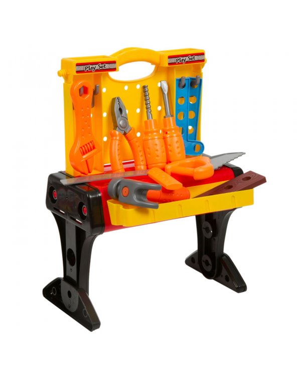 Набор строительных инструментов с раскладным ящиком