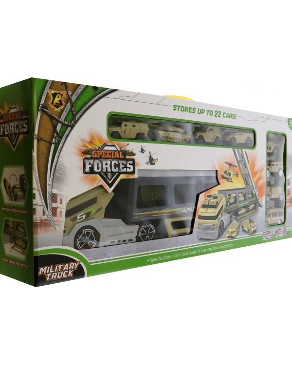 Военный набор инерционных машин, 9 машинок