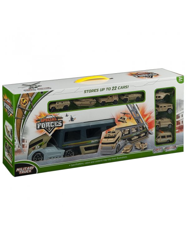 Военный набор инерционных машин, 9 машинок