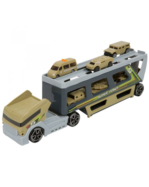 Военный набор инерционных машин, 9 машинок