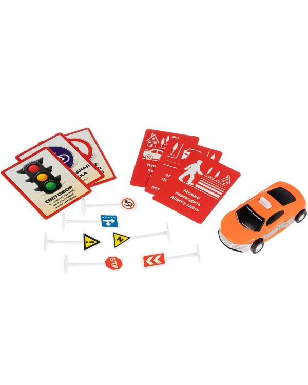 Набор игровой Дорожное движение. Машинка + 6 карточек