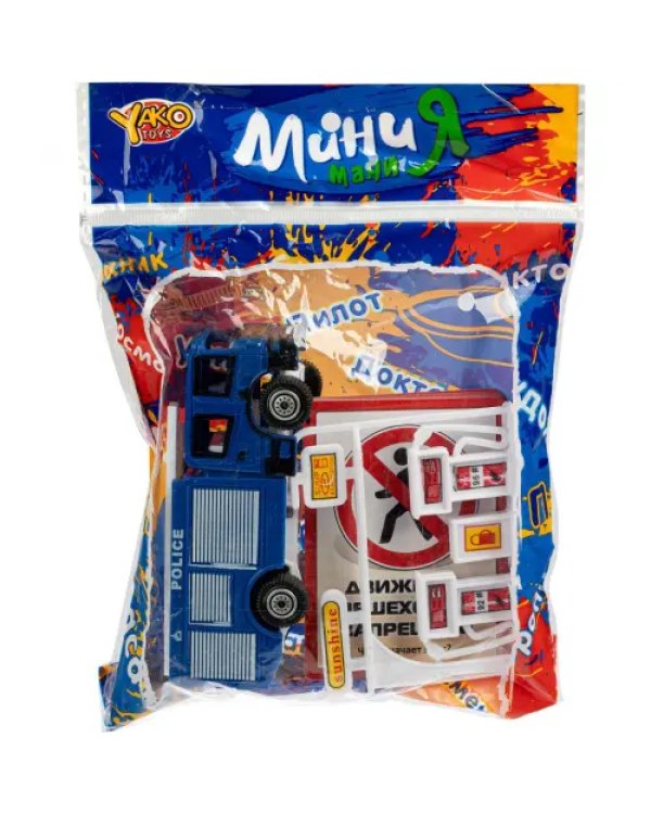 Набор игровой Дорожное движение. Машинка, заправка + 6 карточек