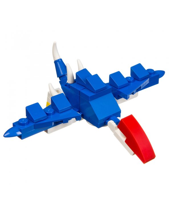 Мини-конструктор в синем яйце 2 в 1. Динозавр, 45 деталей