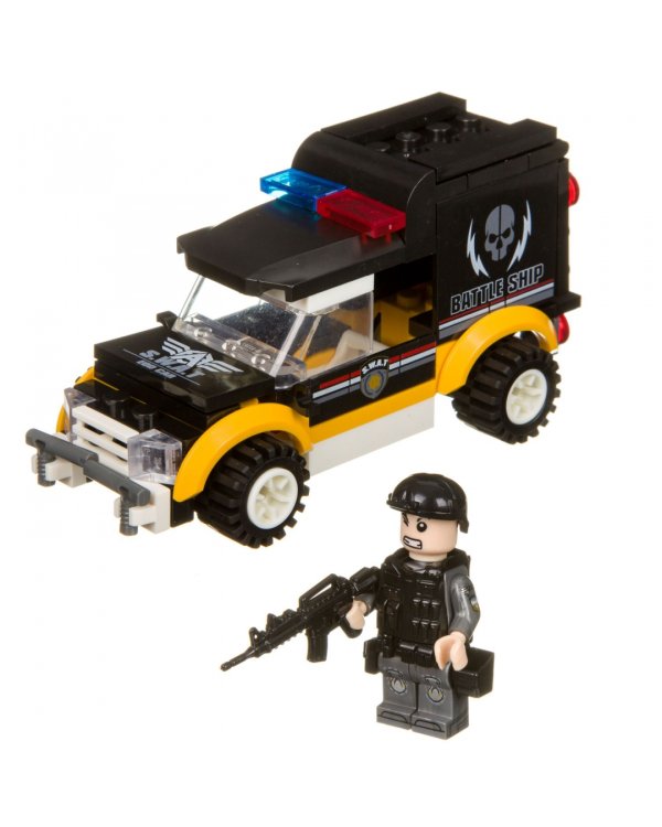 Конструктор. Полицейский патруль. Машина, 79 деталей