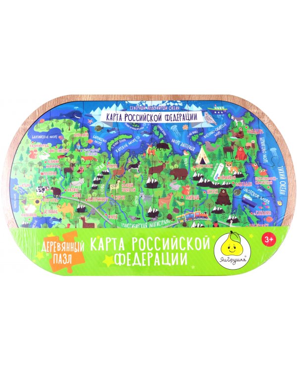 Пазл деревянный Карта РФ