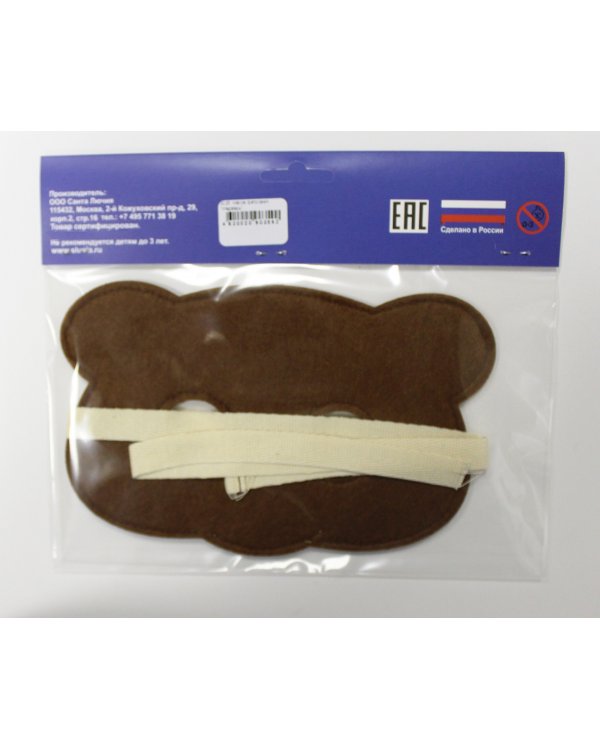 Маска из фетра. Медведь