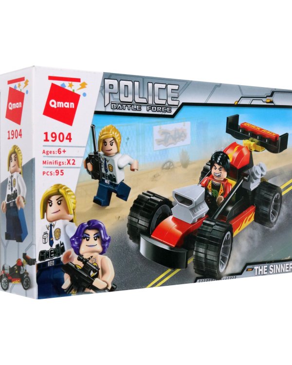Конструктор Police, 95 деталей, 2 фигурки
