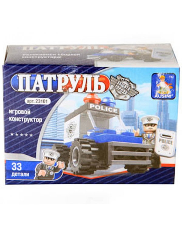 Конструктор Полиция. Джип, 33 детали