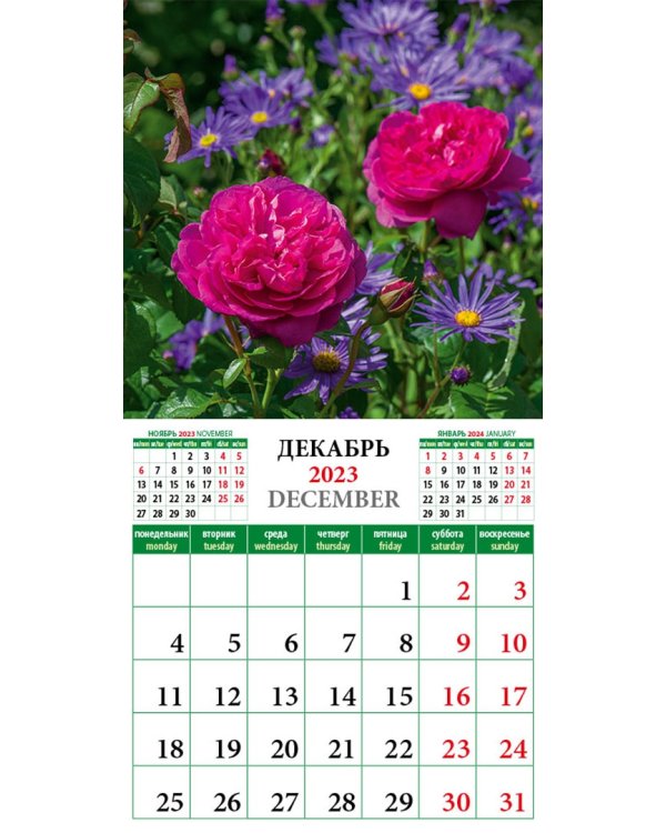 Календарь на 2023 год. Цветы