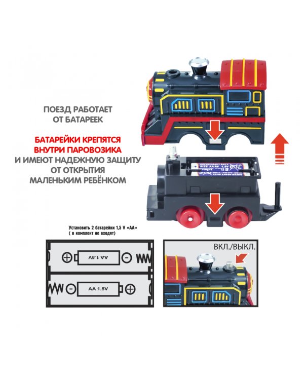Железная дорога с одним паровозом и вагоном. Восточный экспресс
