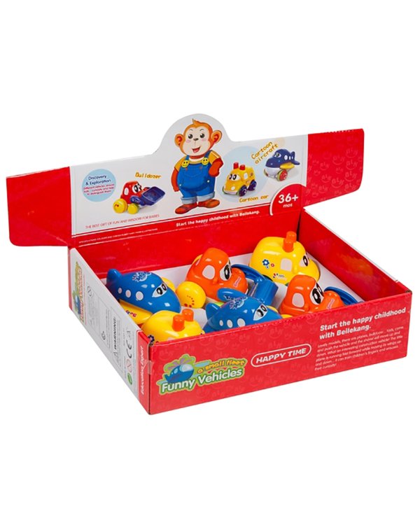 Набор инерционных машинок, 6 штук