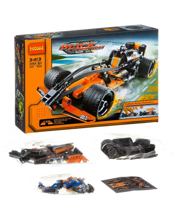 Конструктор Decool. Гоночная машина. Чёрный чемпион