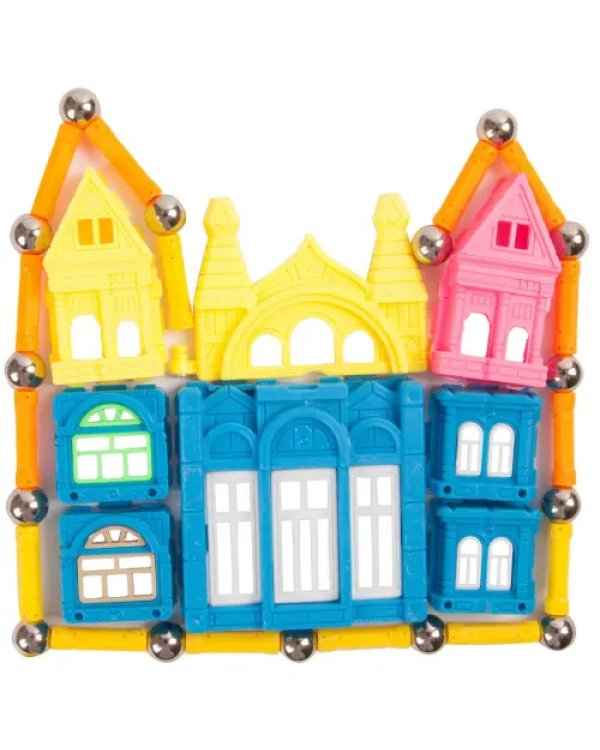 Конструктор магнитный. Магнитные кубики, 58 деталей