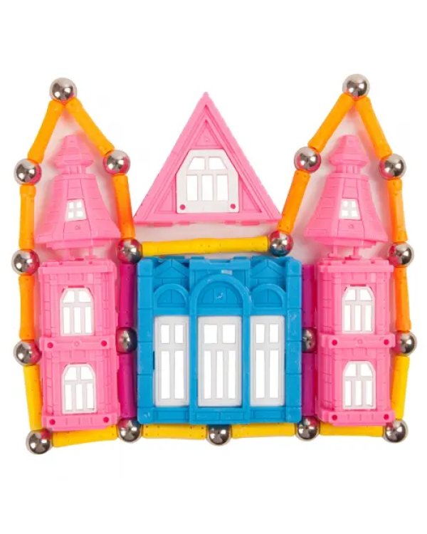 Конструктор магнитный. Магнитные кубики, 58 деталей