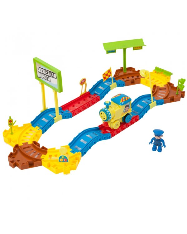 Конструктор. Железная дорога, 22 детали