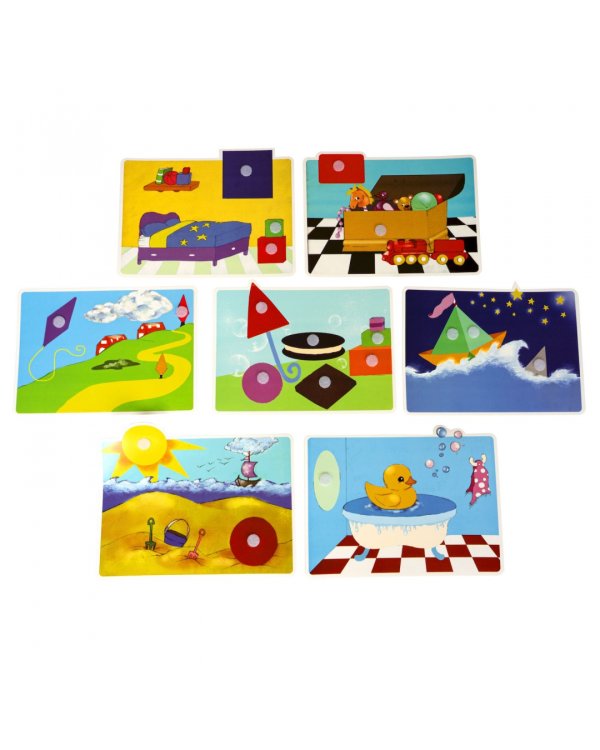 Игра настольная развивающая. Веселые фигурки