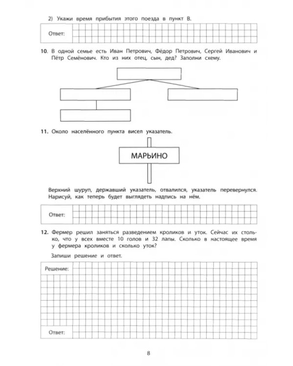 Математика. 4 класс. 10 вариантов итоговых работ для подготовки к ВПР