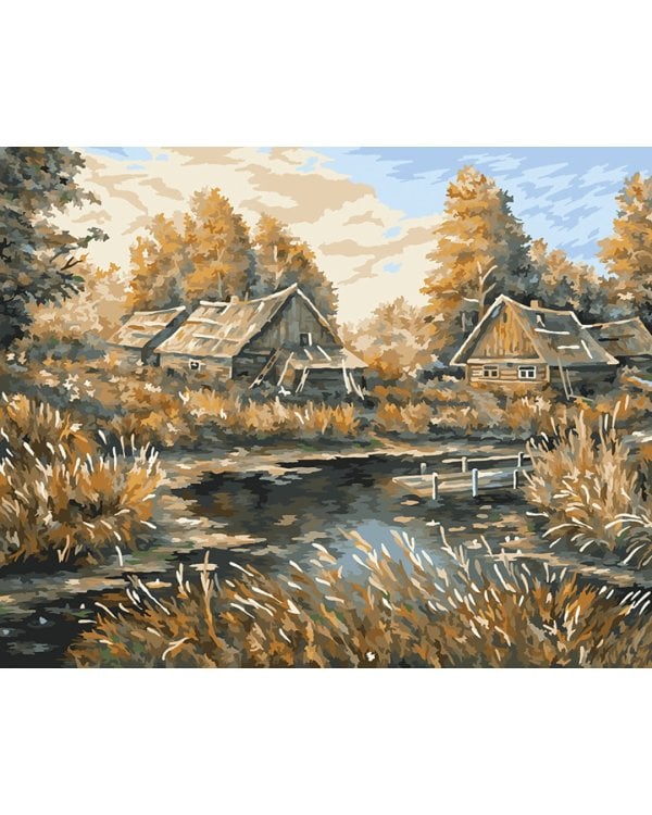 Картина по номерам. Деревня