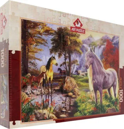 Пазл. Затаившиеся лошади, 1000 элементов