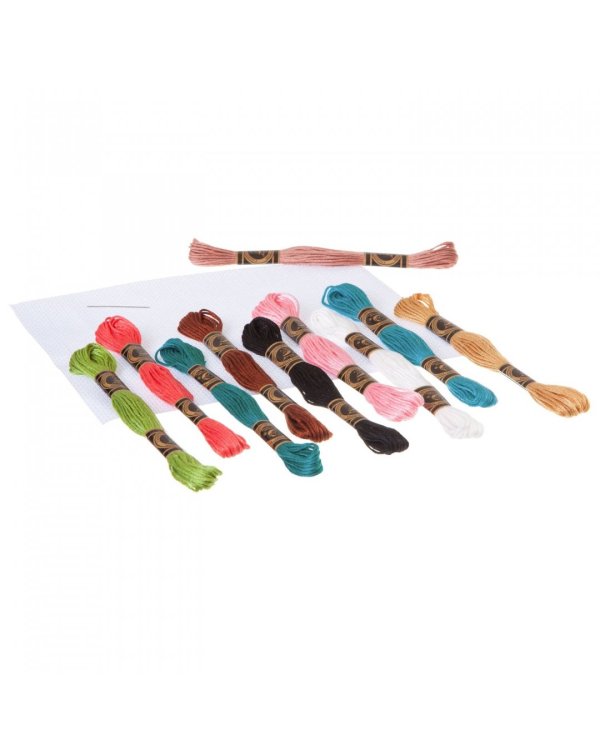 Набор Вышивка на хлопковой канве. Мишка