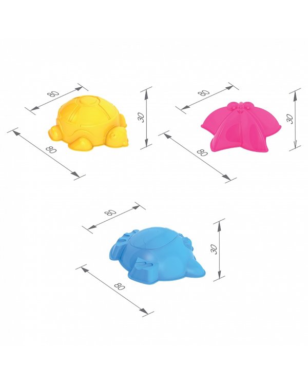Набор для песка №123, 4 предмета