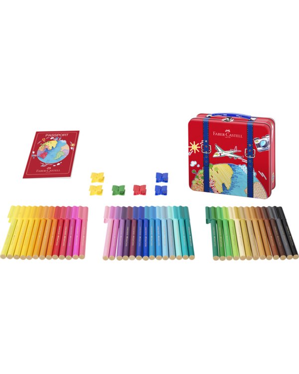 Набор Connector, 40 фломастеров, 6 клипс, раскраска