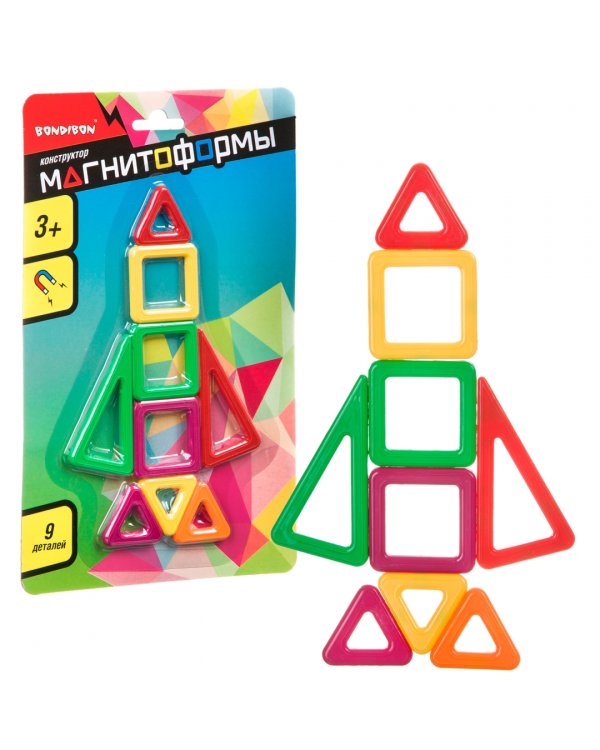 Магнитный конструктор Магнитоформы, 9 мини-деталей