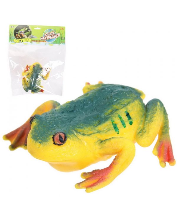 Фигурка Лягушка, зелено-желтая