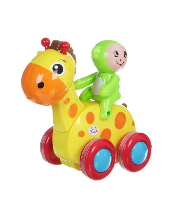 Игрушка животные с всадником на колесах