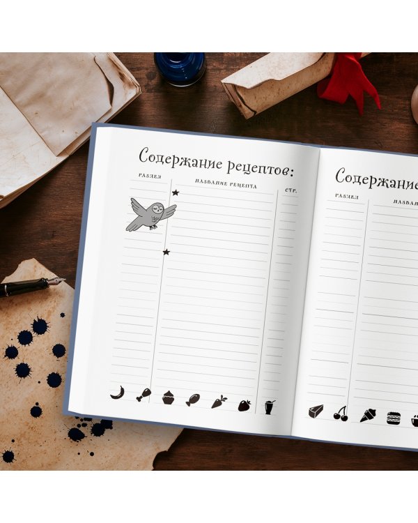 Неофициальная книга для записи рецептов Гарри Поттера. Рисунки